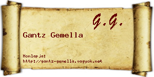 Gantz Gemella névjegykártya